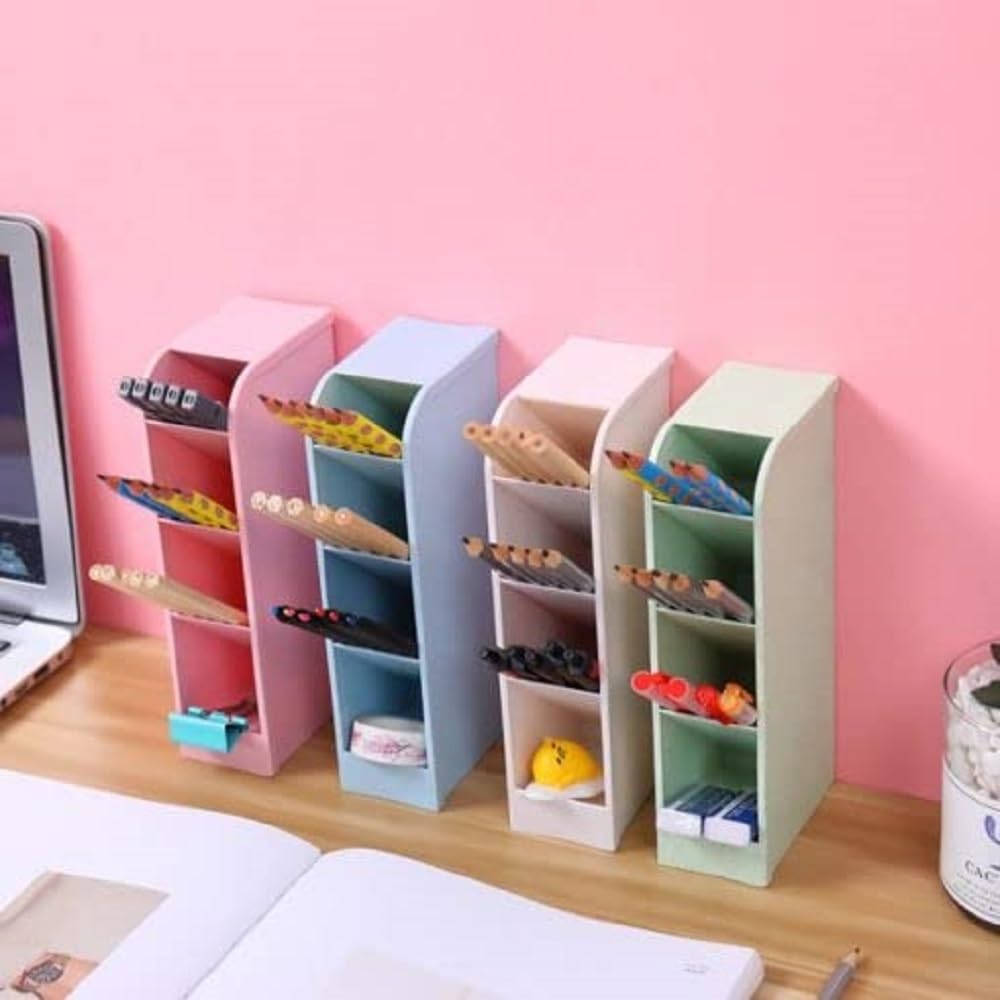 CARTENZA Multipurpose Desk Organizer, 4 Compartment, Random Color 2