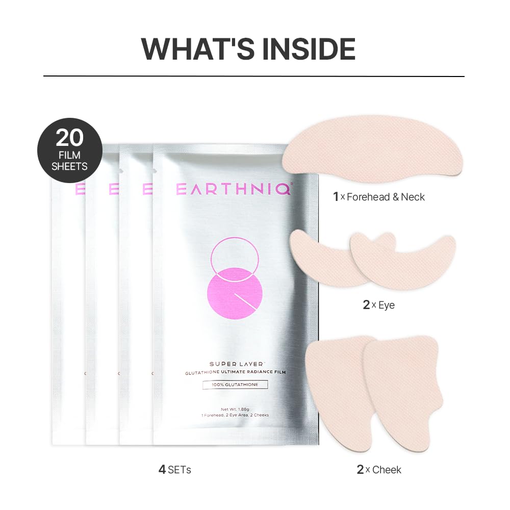 Amazon.co.jp: EARTHNIQ グルタチオン フェイスマスクフィルム 20枚