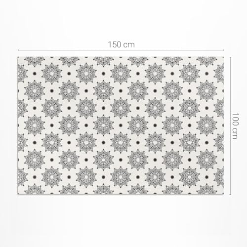 Tapis du sol vinyle 100x150 cm motifs mandalas imperméable pour balcon