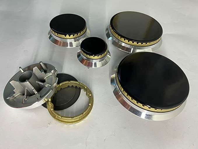 SET 15 RICAMBI (COMPATIBILI) CON ARISTON INDESIT PER PIANO COTTURA 5 FUOCHI (2) RAPIDI 88 MM (2) SEMIRAPIDI 58 MM (1) AUSILIARE 38 MM