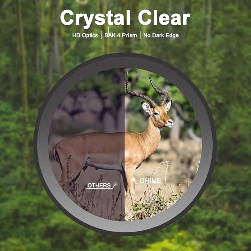 Image of Ghime 10x42 Ultra HD Binoculars for Adults with Phone Adapter | Large View, Low Light Vision, Waterproof BAK4 Prism FMC Lens | Easy Focus Binoculars for Bird Watching, Travel, Wildlife, Sports