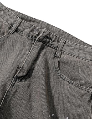 Aelfric Eden Baggy Barrel Jeans Ink Splash Wide Leg Jeans Womens Mens Retro Washed Unisex Streetwear Y2K Casual Denim Pants4