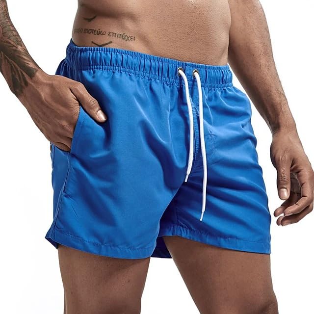 Men's Swim Trunks Quick Dry Beach Shorts and Mesh Lining Beach Shorts with Pockets3