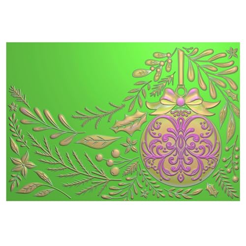 OTCRAFT Classeur de gaufrage 3D de 16 x 11,4 cm pour fabrication de cartes, boules de Noël, arbres en plastique transparent, texture dégradée, pour scrapbooking,...