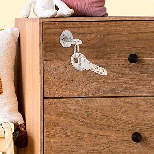 Image of Dorset Secura Wardrobe Lock with Key - 25 mm Furniture Lock for Wooden Cabinets, Cupboards, Almirah | Ideal for Drawers with 2 Keys | Durable,Stainless Steel Finish | 1 Year Warranty | AL400SS