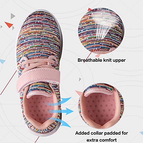 Image of TOEDNNQI Boys Girls Sneakers Kids Lightweight Breathable Strap Athletic Running Shoes for Little Kids /Toddler