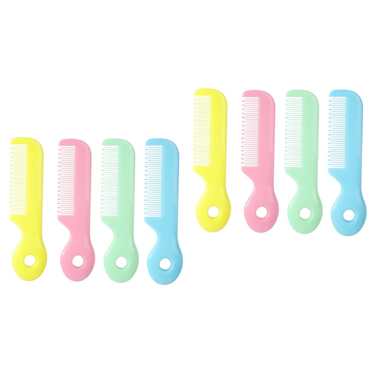 FOMIYES 2sets Baby Hair Brush Toddler Newborn Round Teeth Comb Shower Cleaning Tool 4pcs*2