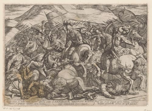 Art impression les Israélites se battent d'Antonio Tempesta luxe