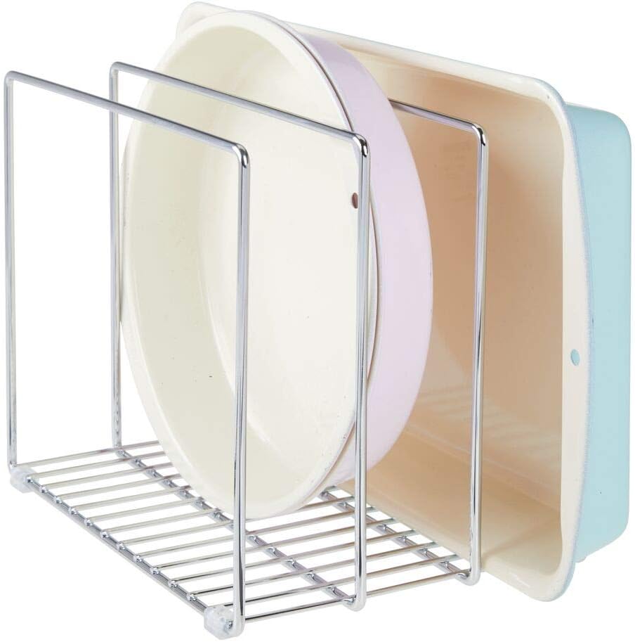 organizzatore di padelle per parete