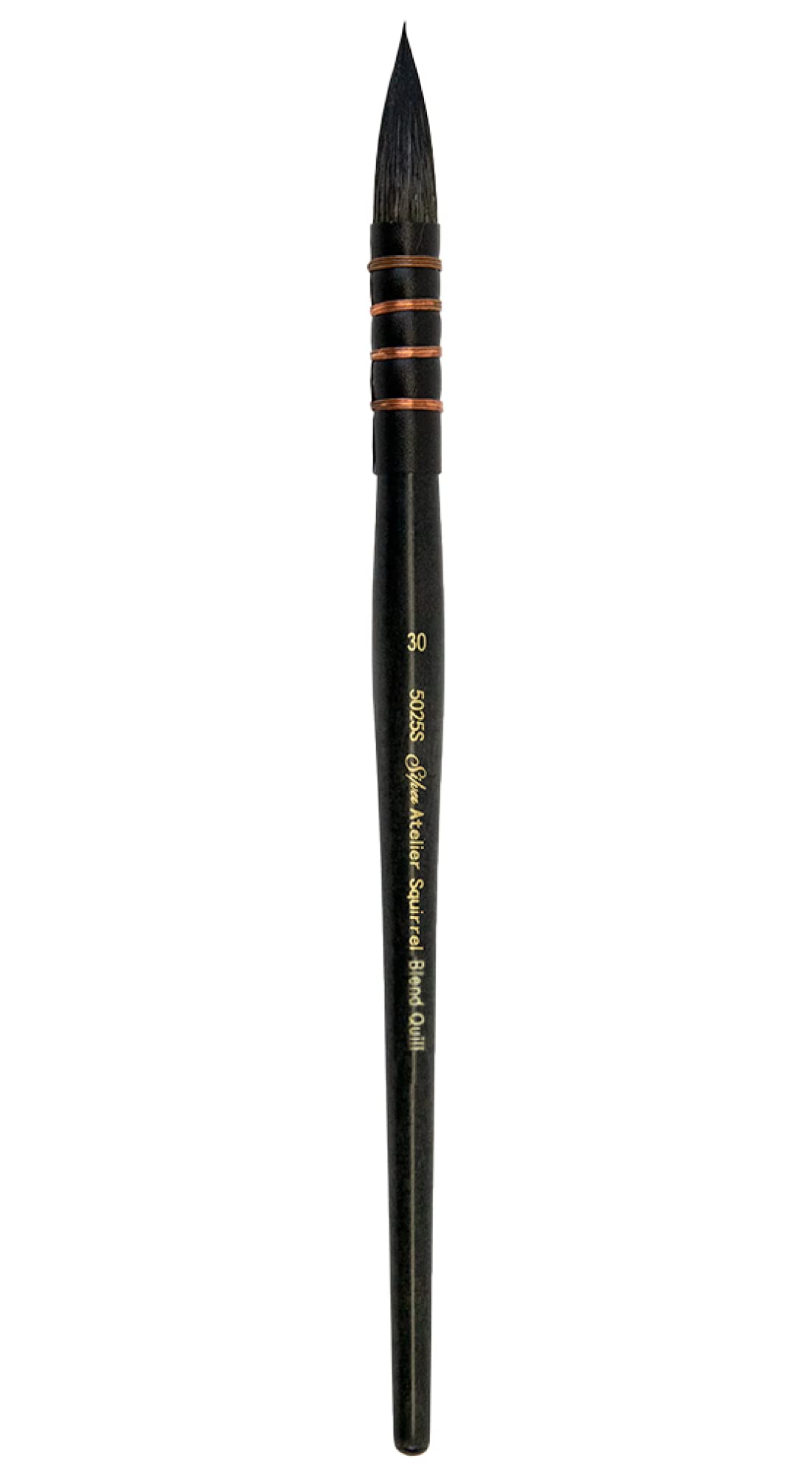 Silver Brush Limited Squirrel Blend Quill 5025S-30 Silver Atelier Brush, Natural And Synthetic Blend Filament Premium Watercolour Brush, Size 30, Short Handle