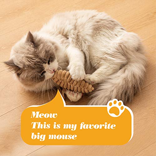 Peekab 5Pcs Catnip Toy Oirganic Silvervine Toys Plush Cat Chew Interactive Toys Cat Mice & Animals Toys For Indoor Cats And Kittens Over 6 Months Old (Multicolor 5Pcs Mice) #TOP2
