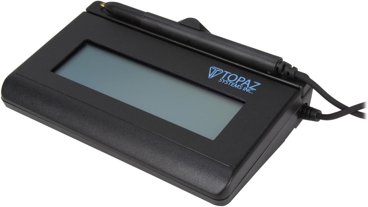 TOPAZ, SIGNATURE GEM, SIGGEM, LCD BACKLIT, 1X5, USB PHYSICAL INTERFACE WITH SERIAL EMULATION, FOR CITRIX APPLICATIONS - Model#: T-LBK462-BSB-R