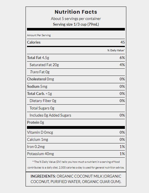 Miniatura 5 de KA-ME Leche de coco orgánica Lite  40% menos de grasa  Ideal para recetas tailandesas y del sudeste asiático  Vegana, orgánica USDA, sin gluten,