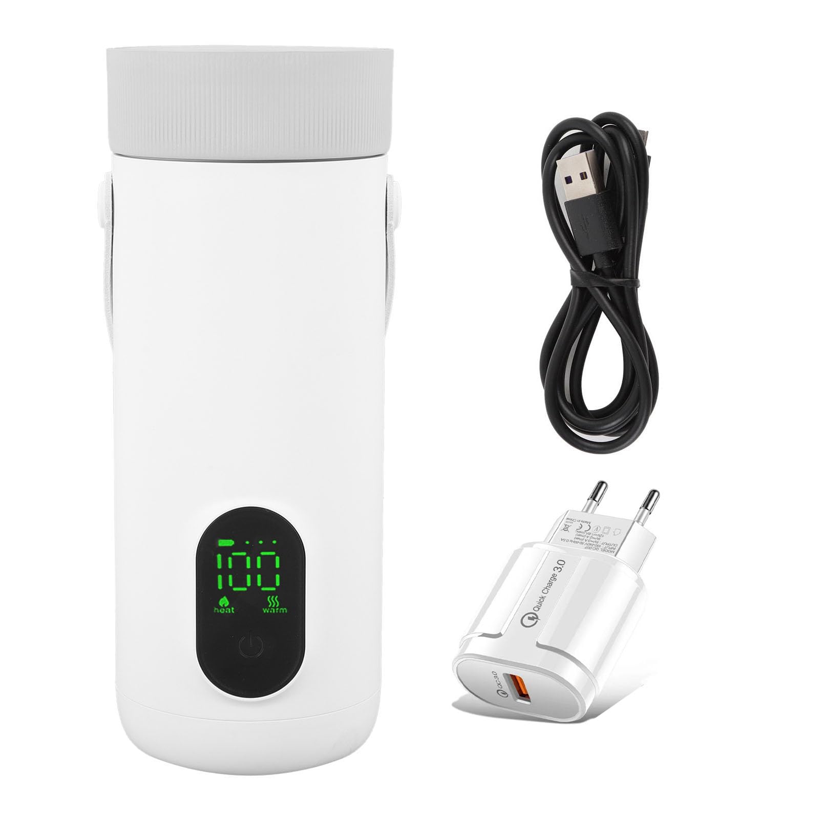 Sxhlseller Przenośny Czajnik Elektryczny 350 Ml, 27000 MAh Bateria - podróż na Zewnątrz, Szybkie Ogrzewanie, Izolacja 12H (wtyczka UE)