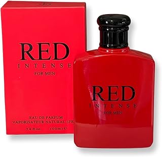 Red Intense Eau de Parfum for Men 3.4 Fl Oz | Top Notes: Cranberry, Grapefruit, Italian Lemon