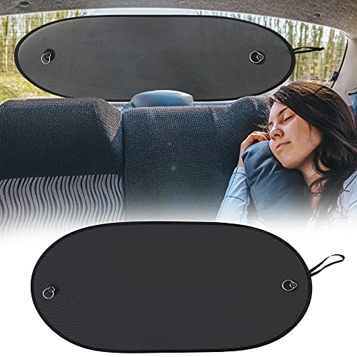 EcoNour Sun Shade for Back Car Window | Baby Car Shades Rear Window Sunshade with 99% Sun Protection from UV and Heat | Complete Coverage for Rear Window Sun Visor | Fits All Cars| Large (39"x17")