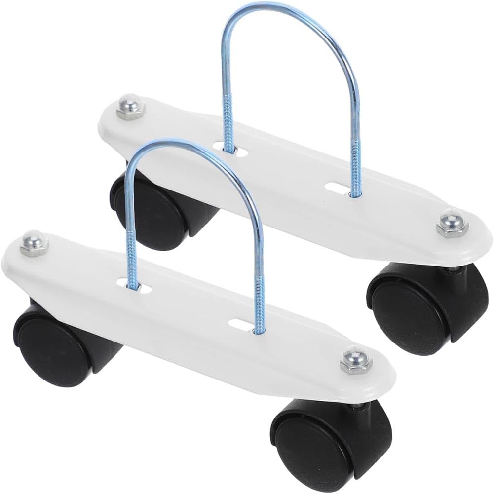PAIKIUU 2Pcs Electric Heater Caster Wheels Mobile Pulley Brackets for Oil Filled Radiator 360° Swivel Caster Wheels Heavy Duty for Electric Heater U-shaped Hook Casters