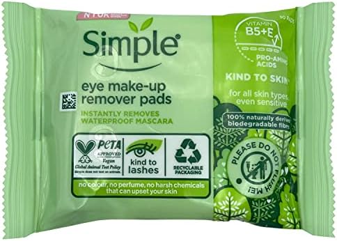 Simple Eye Makeup Remover Pads Makeup Remover 30 count
