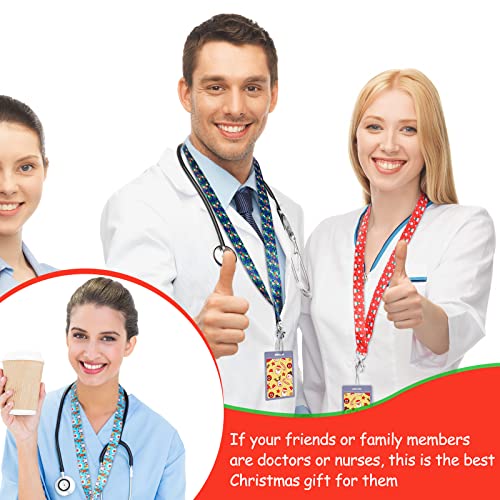 18 Pcs Christmas Holiday Lanyards For Id Badges Id Tag Name Badge Lanyard With Swivel Hook Lobster Claw Christmas Teacher Lanyard Winter Keys Lanyard Bulk Neck Office Cruise Lanyard (Snowman Style) #TOP4