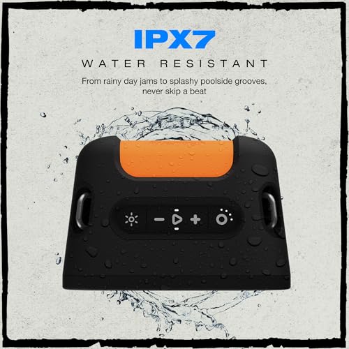 Skullcandy Stomp Bluetooth Speaker – IPX7 Waterproof Wireless Portable Speaker, with LED Lightshow & Strobe Modes, 12 Hour Battery, Multi-Link, & USB-C & USB-A Output Charging (Stomp, Black) - image 4