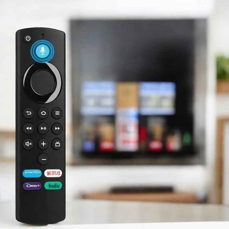 Repuesto Mando a Distancia para Fire TV Stick 4K MAX, Control Remoto de Voz Bluetooth Stick Lite de 3ª Generación, y Fire TV Cube – Compatible con Alexa, Negro