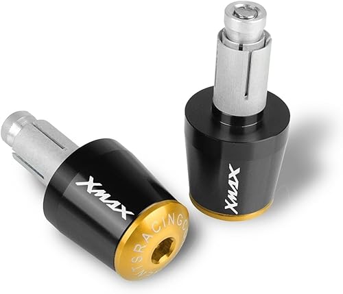 Miniatura 5 de Para Yamaha Xmax 125 250 300 400 X MAX 2017 Xmax 78" 22MM manillar mano Grips mango barra extremo tapa (color rojo dorado, tamaño normalidad)