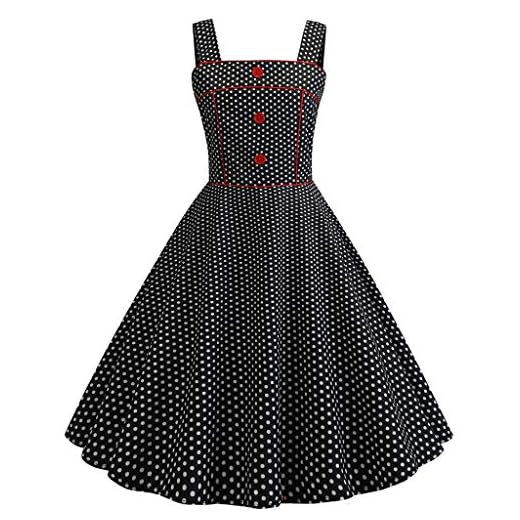 Aini SeñOrita Correa Sin Mangas Vestido Estampado De Fresa Cereza Vestido De Cintura Vestidos Mujer Sin Mangas CóCtel Fiesta Retro Pin Up