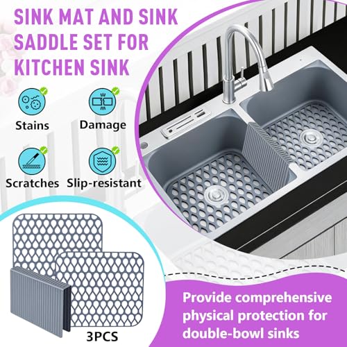 Set de 3 protectores para fregadero de silicona 13.4 x 11.5 pulg. miniatura 2