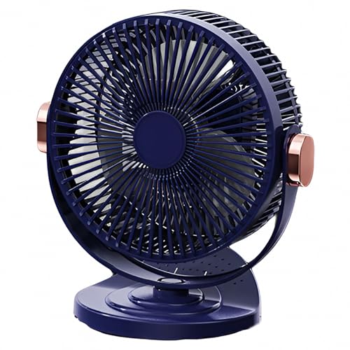 Ventilatore da tavolo portatile USB, ventilatore oscillante a 5 velocità con luce notturna, ventilatore da tavolo ultra silenzioso per casa, ufficio e uso esterno