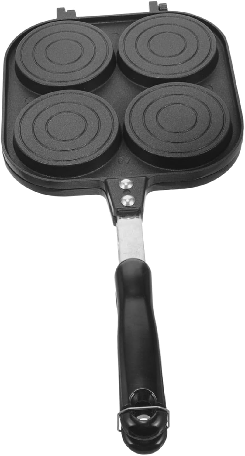 Luxshiny Practical Double Sided Egg Maker Pan Non Stick Frying Pot for Breakfast Food Grade Heat Resistant Kitchen Essential with Fun Patterns for Home Restaurant