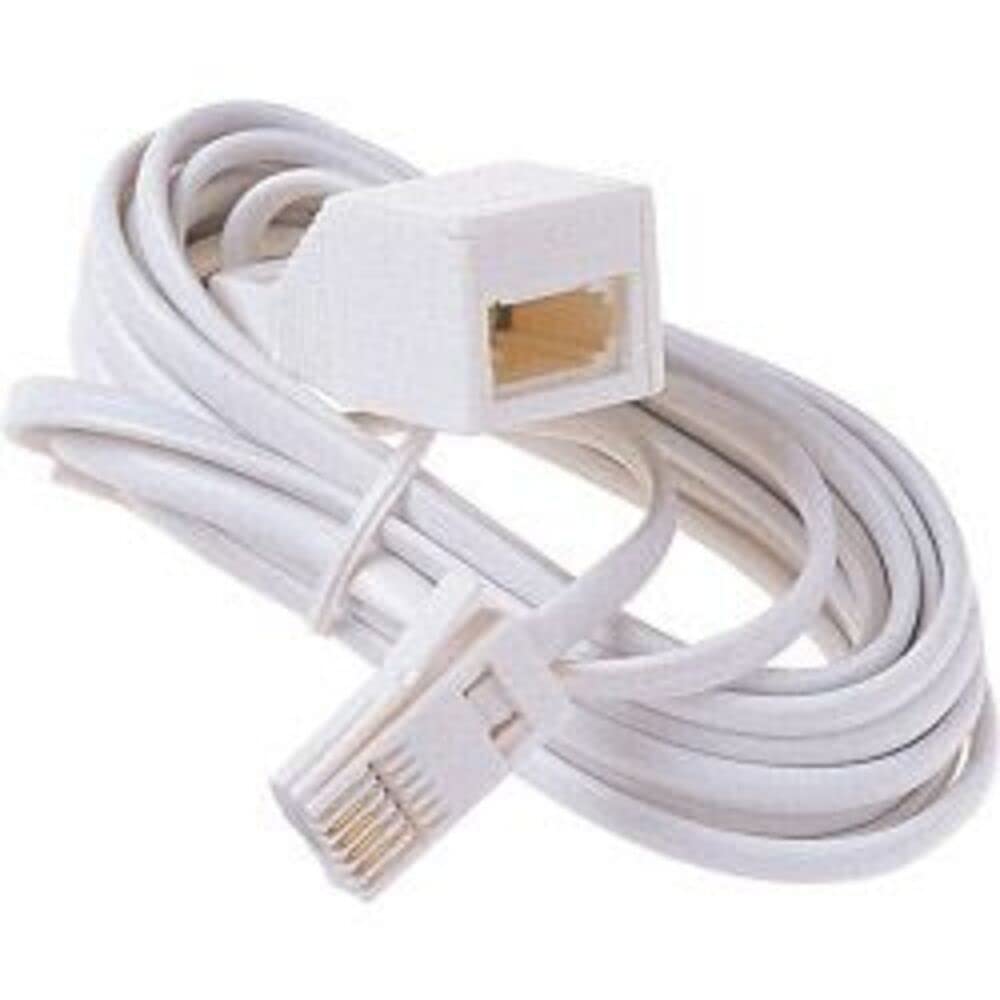Dencon Accessories Ltd 20M Telephone Extension Cable For Bt Type Phone Sockets
