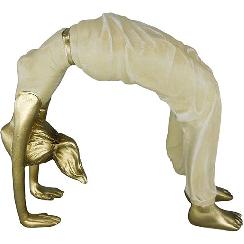 Artgenius Art Abstract Yoga Figurine Statue,Home Decorative Girl Yoga Scuplture （Arch Bridge