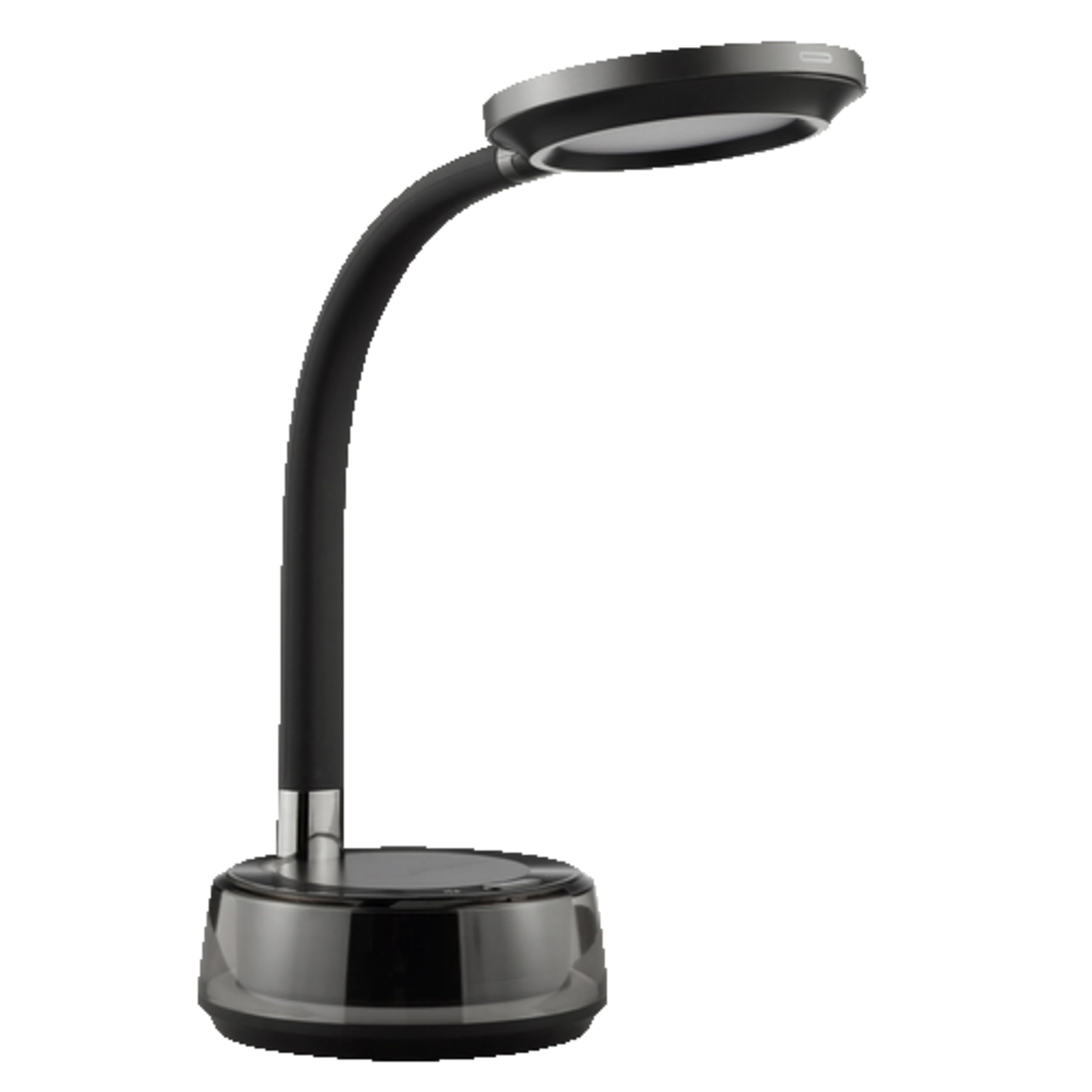Lightbox LED Schreibtischlampe - dimmbare schwarze Schreibtischleuchte - LED-Tischlampe mit USB - Wireless Charging - CCT - RGB-Lichteffekt