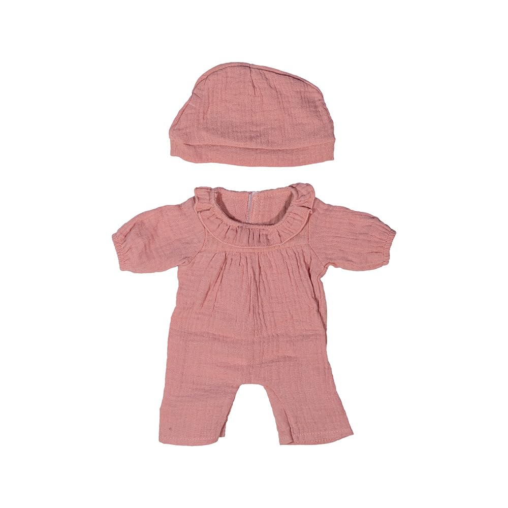 Miniland - Clothes for 38 cm Doll, Clothing Accessory for Dolls, Pajamas with Hat (Pink)