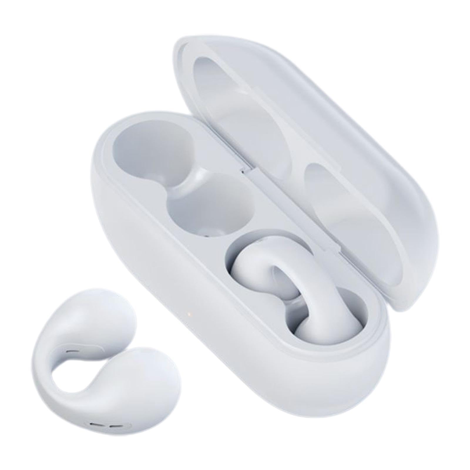 The Style Sutra Open Ear Headphone Bluetooth5.3 Ergonomic Earbuds for Office Walking Cycling White-picture-56