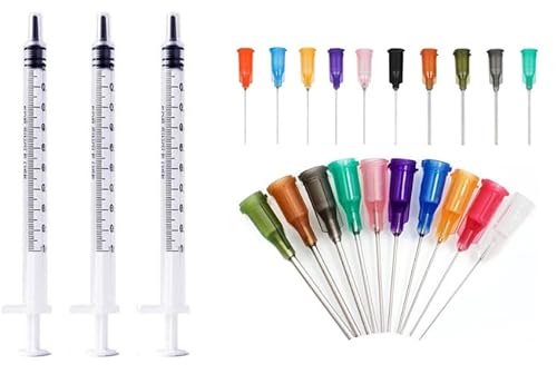 1ml プラスチック 注射器 シリンジ 針長さ 38mm 15サイズ 15本 針付き 実験 ペットDIY 給水器 投薬器 流動食 哺乳器 猫犬 薬補助 注入器 液状の薬 3本