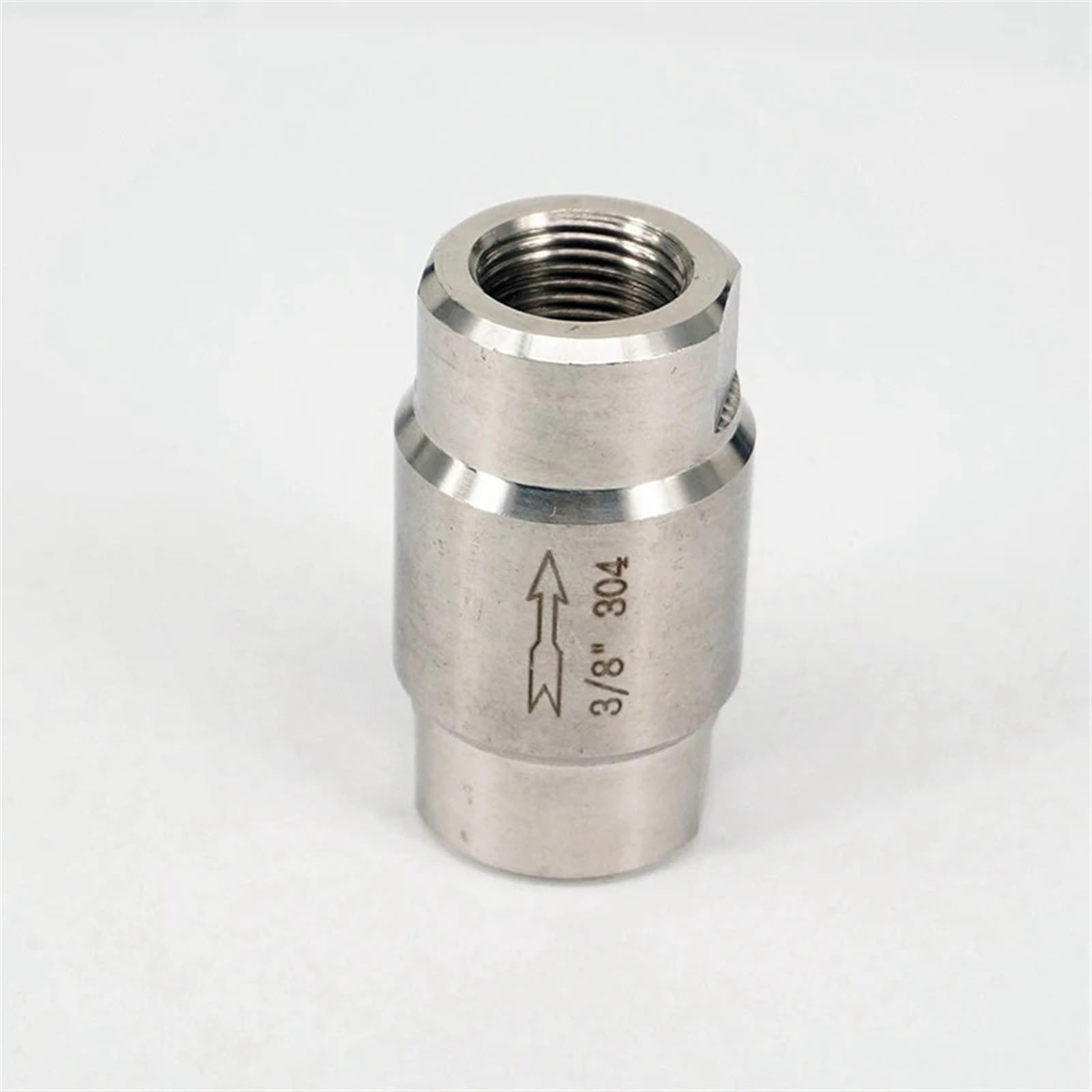 FLNICKS6S 3/8" Female 304 Stainless Steel Non-Return Inline Spring Valve One Way Check 64 bar