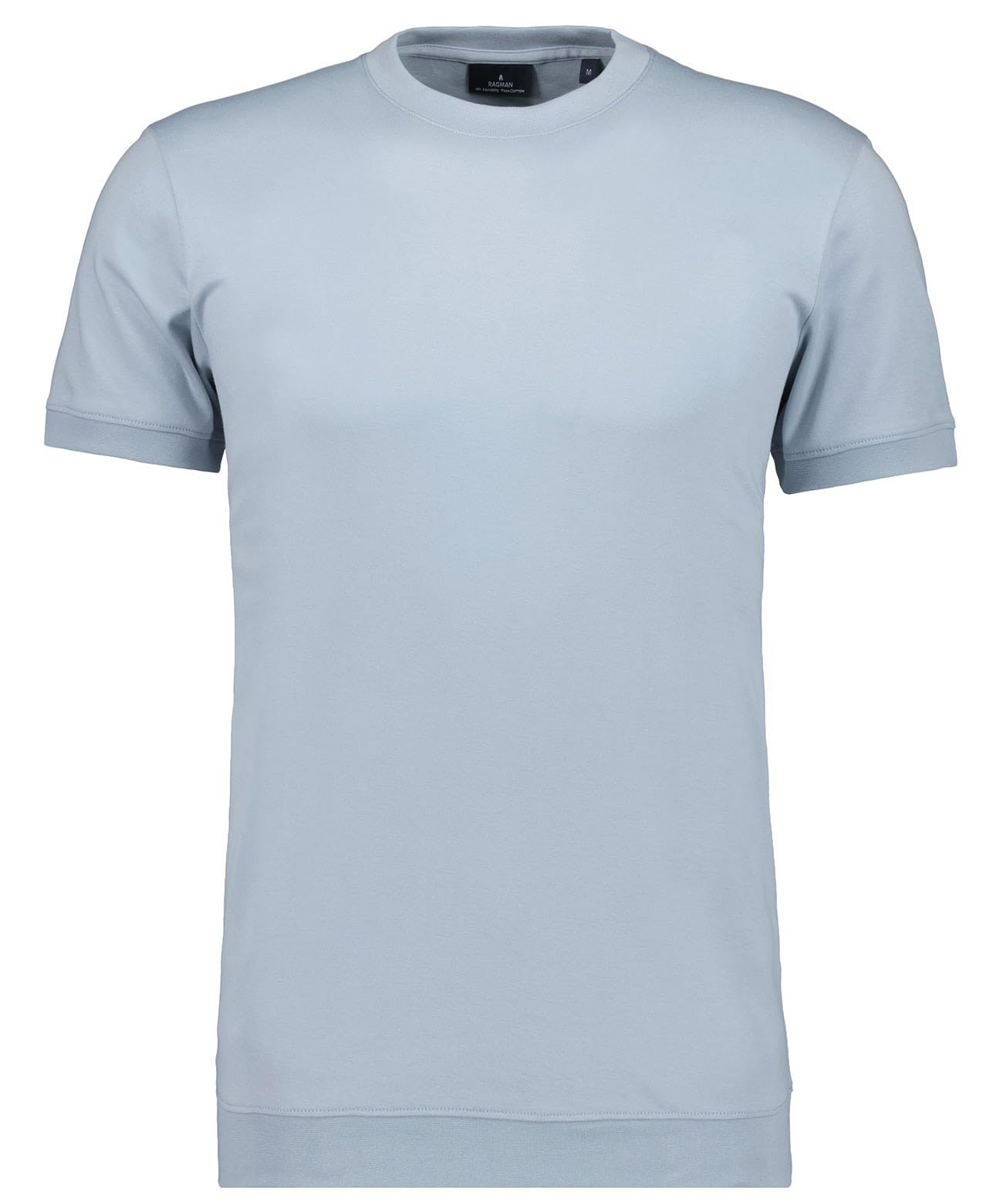 Ragman Męski T-shirt z okrągłym dekoltem i mankietami