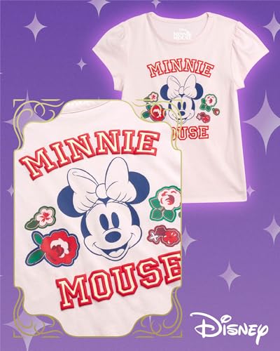 Image of Disney Princess Minnie Mouse Toddler Girls Short Sleeve Graphic Tees 4 Pack