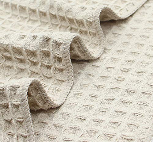 Verasong Microfiber Kitchen Cleaning Cloth Thick Dish Rags Waffle Weave Washcloths Dish Cloths Ultra Absorbent Odor Free 12Inch X 12Inch 6 Pack Khaki #TOP5