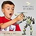 JITTERYGIT Robot Army Buildable Mech Soldier Glow in The Dark Gift Toy Set, Helicopter Military Creative STEM Project, Dinosaur Building Bricks Kit for Kids Ages 6-11 Years Old