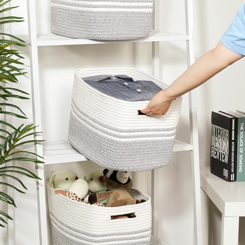 Cajas de almacenamiento de algodón suave Temary con diseño rectangular elegante 7