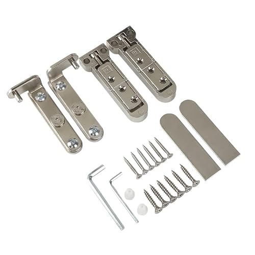 Dmlayhp Silver 1-Set Adjustable Concealed Hinge For Invisible Door Wooden Door With Top Bottom