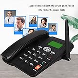 Wireless GSM Desk Phone with SIM Card Slot, LCD Display for Date/Time/Signal Strength/Battery Capacity, Ideal for Home/Office/Hotel Use, Dual SIM Capability, Desktop Style - Image 3