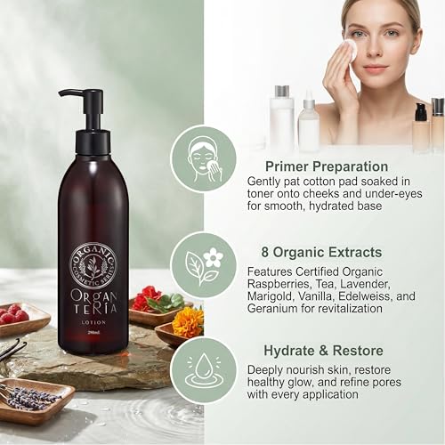Elitzia Agua facial hidratante orgánica de 300 ml, tónico facial calmante con hongos Tremella y 11 extractos de plantas sin alcohol para pieles sensibles y secas que prepara la piel para el maquillaje - imagen 3
