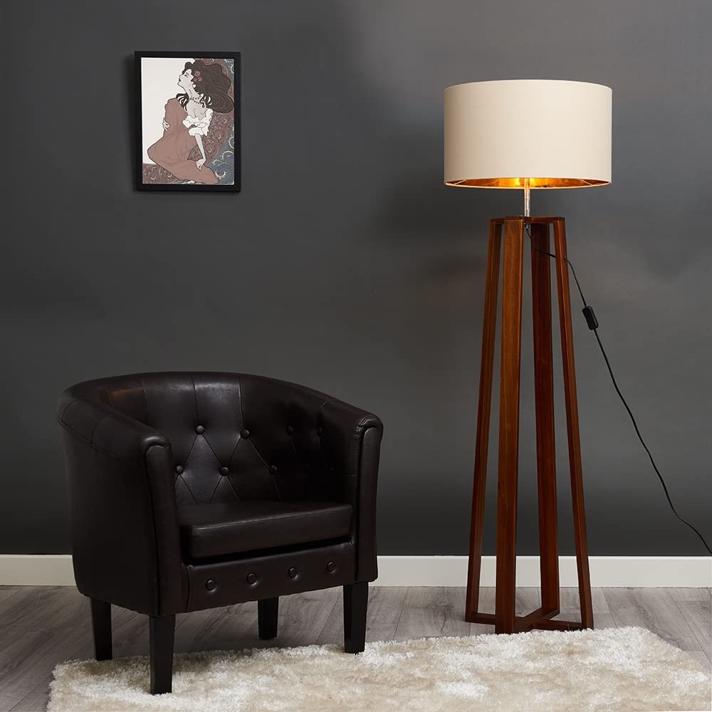 MiniSun | Modern Scandi Floor Lamp Base In A Light Wooden Finish | Floor Lamps & Torchieres, Home Décor & Improvement Essential