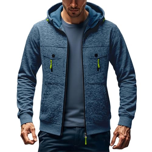Sweat Homme avec Capuche pour Entraînement Sportif d'Hiver et Workout Ample