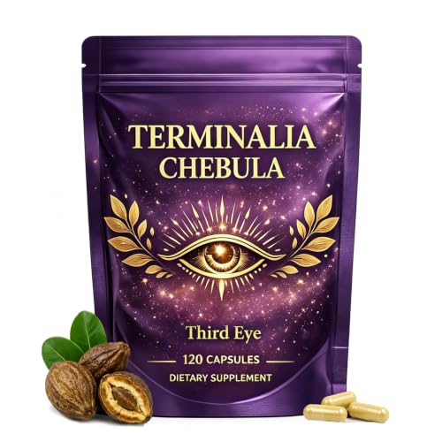 Osdywer Haritaki Third Eye Capsules Haritaki Capsules Organic Pure Terminalia Chebula Extract for Mental Clarity Awaken Intuition Inner Balance Energy & Digestive Support - 120 Capsules (1)