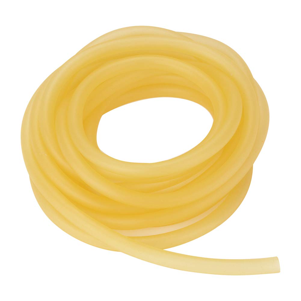 StonyLab Rubber Tubing, Pure Latex Amber Tubing Natural Rubber Tube 3/8'' (9mm) OD 1/4'' (6mm) ID Highly Elastic and Strong - 5 Meter