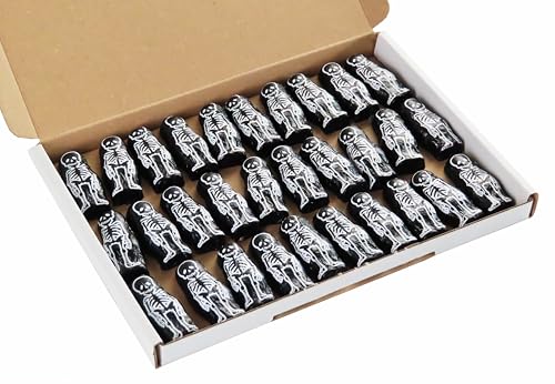 Halloween Deko Sparpack, 30 Skelette aus Schokolade einzeln verpackt, 210g CAPTAIN PLAY Halloween Süßigkeiten zum Verzieren und Dekorieren